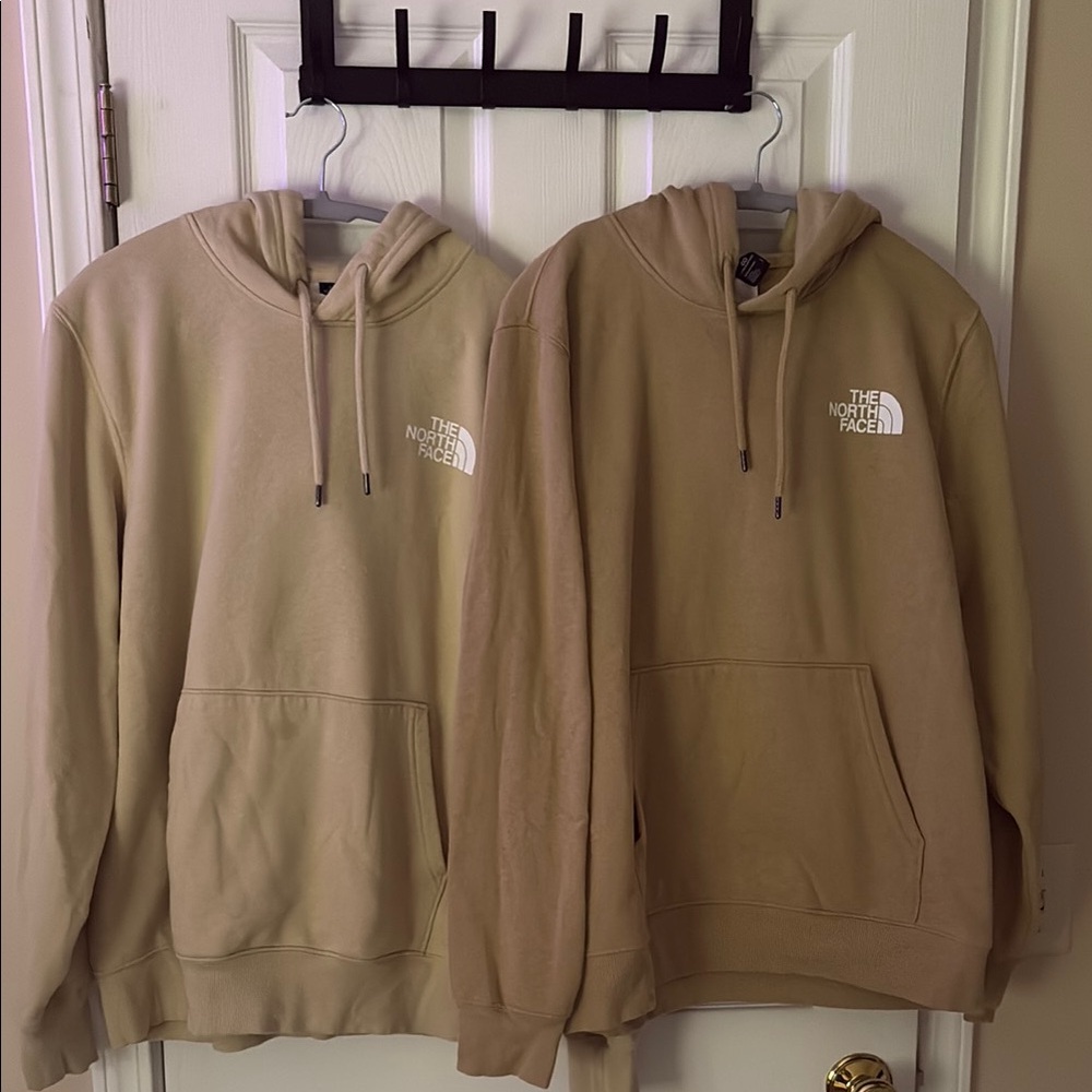 The North Face Men's Tan Hooded Sweatshirts - Twin Set